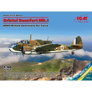 Bristol Beaufort Mk.I Segunda Guerra Mundial Dominios Británicos Fuerza Aérea ICM 48312 Escala Kit 1:48 - Imagen 1 de 20