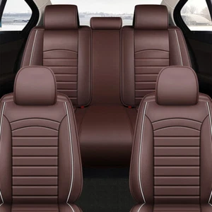 Leather Car Seat Cover For Honda Accord Civic CRV Clarity Insight Full Set/Front - Picture 1 of 32