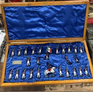 54mm 1° Reggimento Fanteria Messico 1847 26pz Metallo Dipinto Miniatura Esercito Soldato - Foto 1 di 24