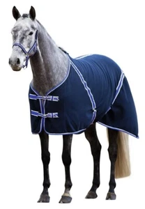 Manta de lana COVALLIERO RugBe Classic 125 cm azul manta de sudoración M - Imagen 1 de 4