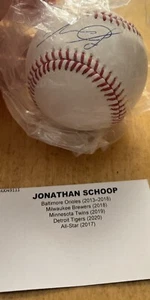 Jonathan Schoop Autographed Baseball - Picture 1 of 2