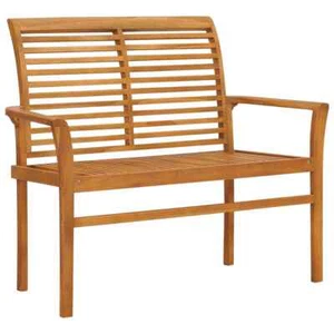Garden Bench Teak Brown Fine sanded teak hardwood 44.1 in Durable vidaXL - Picture 1 of 6