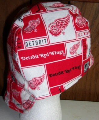 Detroit Red Wings  sq Custom Made Construction, Welder, Pipe-fitter, Biker Hat - Image 1 of 2