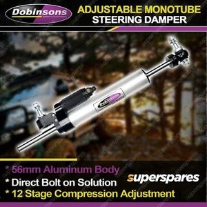 Front Dobinsons HD ADJ Steering Damper for Toyota Landcruiser 70 75 78 79 80 105 - Picture 1 of 5