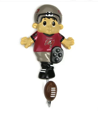 New Set of 2 Tampa Bay Buccaneers Mascot Wall Hook Hooks Football NFL Licensed Cover