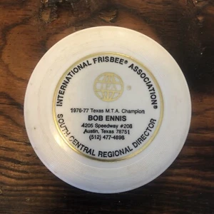 Wham-O IFA Calling Card Mini Frisbee- Bob Ennis - Picture 1 of 3