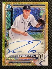 2021 Spencer Torkelson Bowman Chrome Auto Gold Shimmer Refractor #CPA-ST 13/50