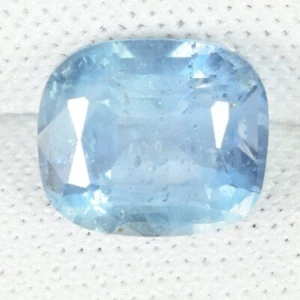 2.25 ct GIT" RARE GLOW GRAYISH BLUE NATURAL APATITE - CUSHION See Vdo WR - Picture 1 of 2