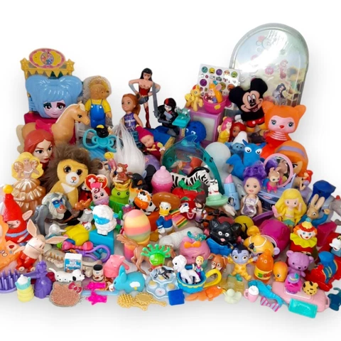 Girls Toy Wholesale Bundle Lot Dolls PVC Disney Figures Animals Kids Junk Drawer Cover