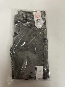 Wonder Nation Boys Black Jeans 6 Distressed Slim Stretch Adjustable Waist NWT - Picture 1 of 10