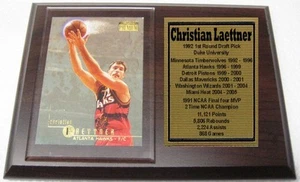 Atlanta Hawks Christian Laettner Basketball Card Plaque - Picture 1 of 1