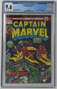 Captain Marvel #27 CGC 9.6 1973 Thanos, Avengers app Marvel Comics - Picture 1 of 5