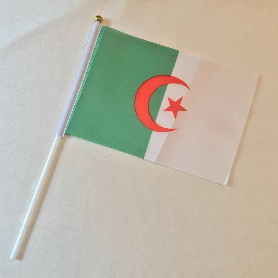 Drapeau Algérie 15cm X 20 cm / Les 10 / Livraison gratuite - Photo 1/1
