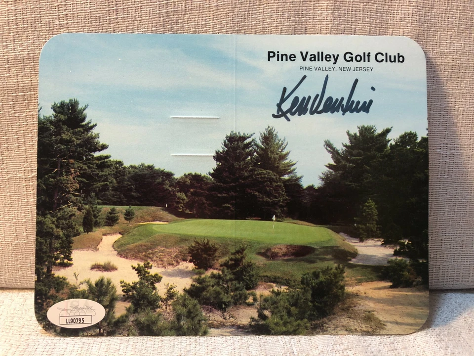 Клюшка для гольфа с автографом Кена Вентури из Pine Valley New Jersey Scorecard JSA - Изображение 1 из 4