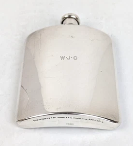 Tiffany & Co Sterling Silver 2 Gills Hip Flask w/ Monogram 304 grams Very Good - Picture 1 of 14