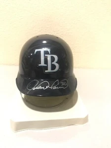 Dioner Navarro Signed Tampa Bay Rays Mini Helmet PSA/DNA - Picture 1 of 5