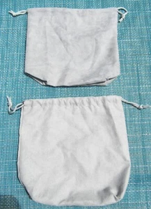 2~ BRAND NEW SOFT "MICRO-SUEDE" DRAWSTRING *JEWELRY POUCHES*~2 EXTRA LARGE 7x7" - Picture 1 of 3