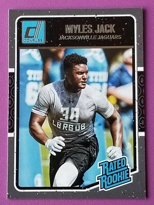 2016 Panini Donruss Rated Rookie Myles Jack Jaguars RC #387 - Image 1 of 2