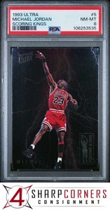 1993 ULTRA SCORING KINGS #5 MICHAEL JORDAN BULLS HOF PSA 8 - Picture 1 of 3