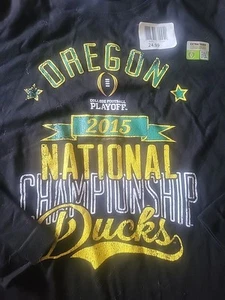 L.A.T Live And Tell Women’s Long Sleeve OREGON DUCK 15 PLAYOFF NAT CHAMPS SHIRT - Picture 1 of 6
