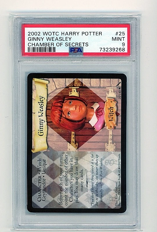 2002 WOTC Harry Potter Chamber of Secrets #25 Ginny Weasley PSA 9 - Image 1 of 1