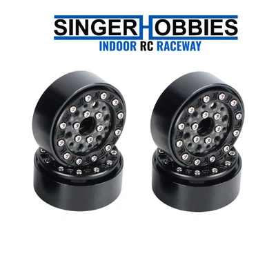 REDCAT RER43152 1.3" Beadlock Wheels (-.75 Offset) Aluminum & Carbon Fiber Black - Image 1 of 2