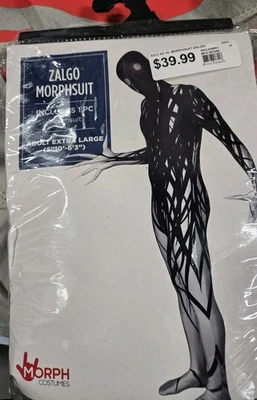 Unisex Horror Black/white Jumpsuit With Mask And Gloves. Halloween Costume - Image 1 of 4