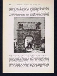 ARCH OF TRAJAN-BENEVENTO-ITALY-ROME -1894 Page of History - Picture 1 of 1