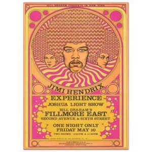 Jimi Hendrix 1968 Experience New York Poster Vintage Poster 24x36 - Picture 1 of 3