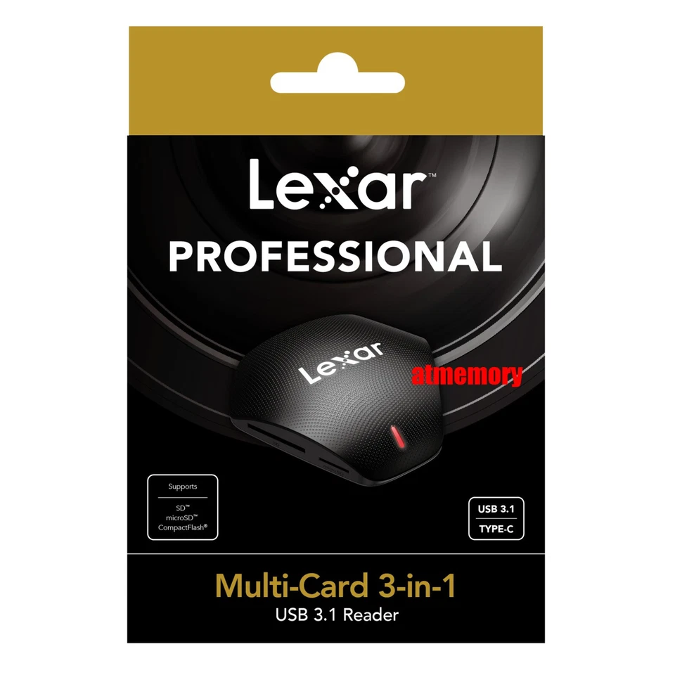 Lexar Professional Multi-Card 3 in 1 USB3.1 Reader SD/Micro SD/CF LRW500URB - Image 1 of 1