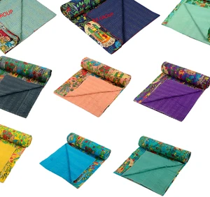 Frida Kahlo Printed Cotton Quilted Blanket Indian King/Queen Handmade Bedspread - Picture 1 of 69
