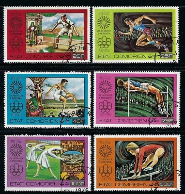 Comoras 1976 6v. CTO NH Juegos Olímpicos de Verano Montreal '76 Deportes Foto 1 de 4