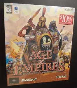 Age of Empires 1998 Big Box Mac OS PC videogioco sigillato in fabbrica Microsoft vintage - Foto 1 di 10