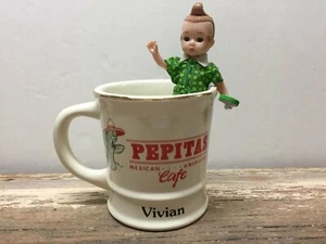 Pepitas Mexican Resturant Advertising Name Mug Vivian Coffee Mug Restaurant Ware - Picture 1 of 6