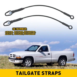 Rear Tailgate Cables Set Straps 2 for 1987-2011 Dodge Dodge Dakota / Raider EOA - Picture 1 of 8