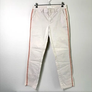 By Anthropologie Chino Hose Damen 28 hellbraun beige Relaxed Fit Smoking Streifen - Bild 1 von 12