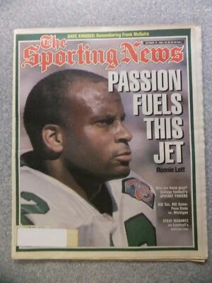 Revista L#896 1994 Sporting News - Ronnie Lott, New York Jets, casi nueva Foto 1 de 3