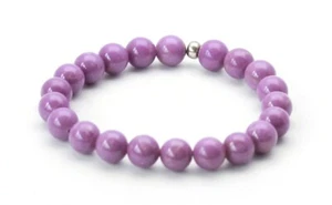 Pulsera de siderita de fósforo púrpura bolas de siderita de 18 cm de largo elástico - Imagen 1 de 2