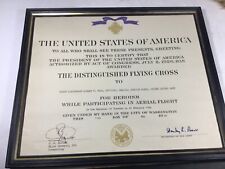 Distinguished Flying Cross Certificate and Boonie- Capt. Robert Wood