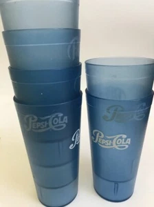 Pepsi Dr. Pepper Cups Blue Impact Tumbler 16oz, Set of 6 - Restaurant Supply - Picture 1 of 5