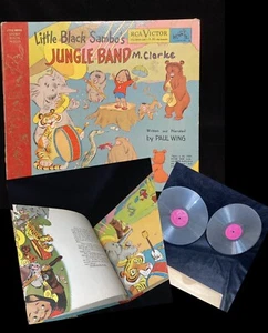 Vintage Records Little Black Sambo’s Jungle Band Big Book And Records 12” - Picture 1 of 11