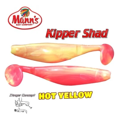 2 Stück Manns  Kipper Shad 18cm Hot Yellow  Mann´s - Bild 1 von 2