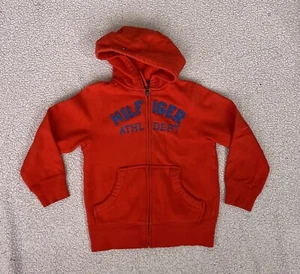Tommy Hilfiger Boy's Long Sleeve Full Zip Red Hooded Jacket Size: S (6-7) - Picture 1 of 13