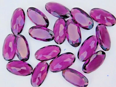 4 Pcs Of Hydro Rhodolite Quartz Front To Back Drilled Oval Faceted Beads 25x14MM - Image 1 of 4