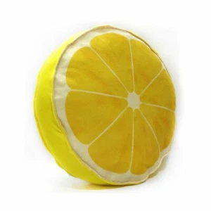 Velvet Lemon Fruit Shape Cushion For Home Decor - Picture 1 of 5