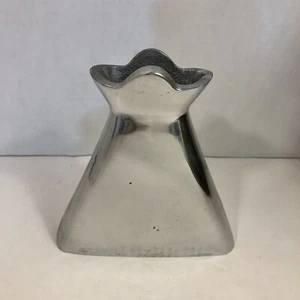 Vintage Aluminum Bud Vase 6” IHI India Label Flowers Pens Utensils Sturdy MCM - Picture 1 of 4