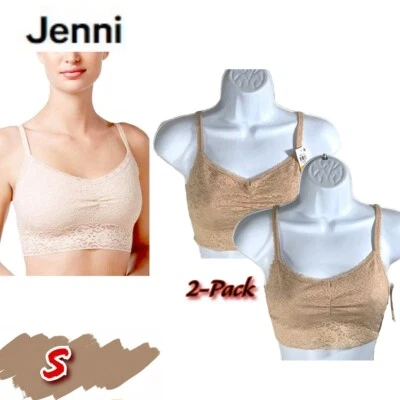 Paquete de 2 bralette de encaje para mujer Jenni by Jennifer Moore S Chai 916825A246 nuevo con etiquetas Foto 1 de 4