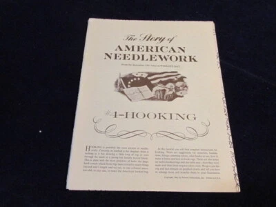 Rug Hooking Patterns The Story of American Needlework Woman's Day Vtg Q797 - Image 1 of 3