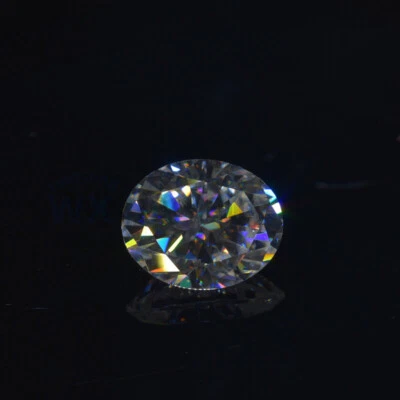 3x4-10x12mm White Oval D Color VVS1 Loose Moissanite Brilliant GRA Certificate - Image 1 of 4