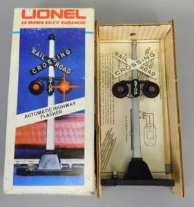 Señal intermitente automática de cruce de ferrocarril Lionel 6-2154 O 027 metal de colección - Imagen 1 de 2